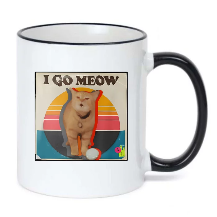 I Go Meow Cat Kitten Black Color Changing Mug