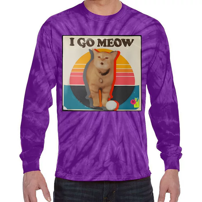 I Go Meow Cat Kitten Tie-Dye Long Sleeve Shirt