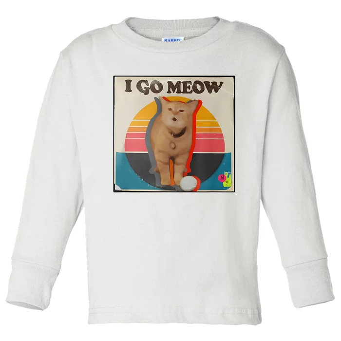 I Go Meow Cat Kitten Toddler Long Sleeve Shirt