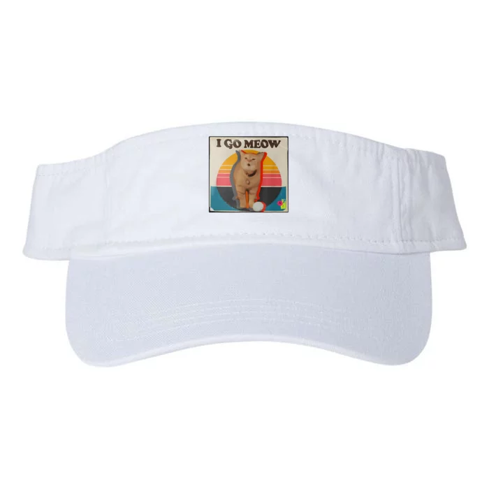 I Go Meow Cat Kitten Valucap Bio-Washed Visor