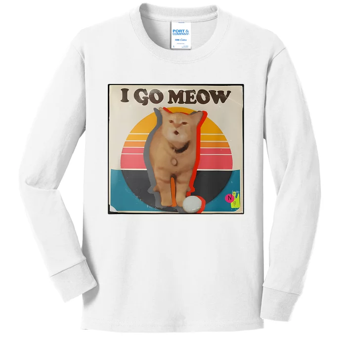 I Go Meow Cat Kitten Kids Long Sleeve Shirt