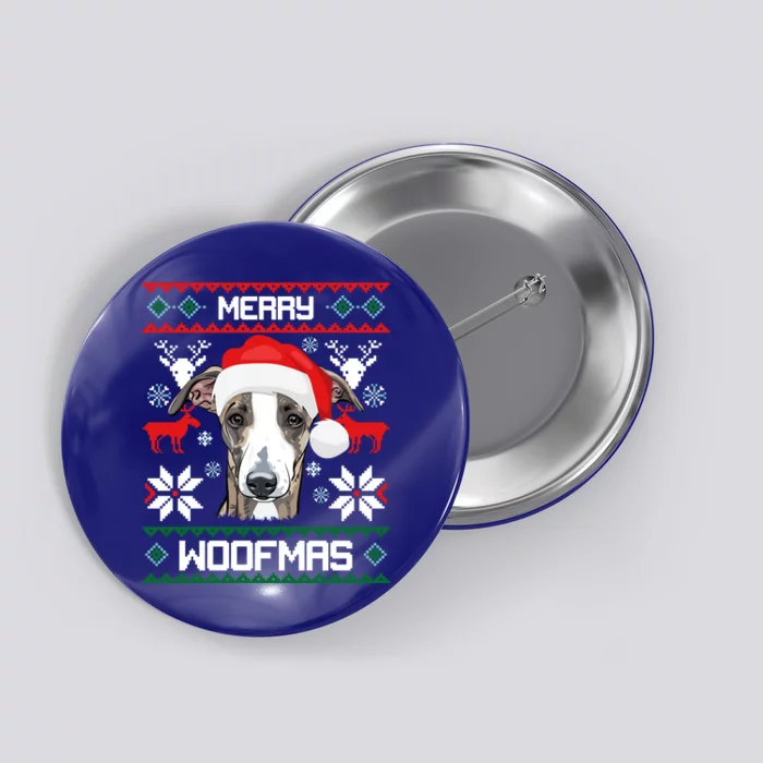 Italian Greyhound Merry Woofmas Christmas Meaningful Gift Button