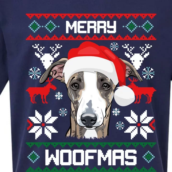 Italian Greyhound Merry Woofmas Christmas Meaningful Gift Sueded Cloud Jersey T-Shirt