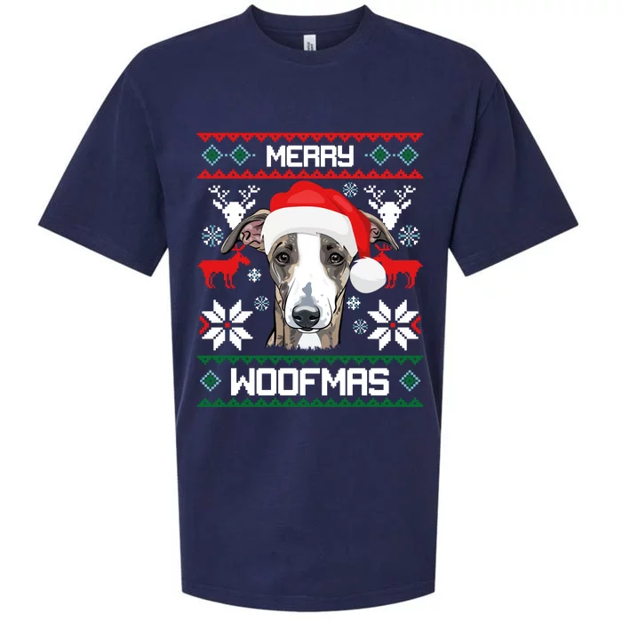 Italian Greyhound Merry Woofmas Christmas Meaningful Gift Sueded Cloud Jersey T-Shirt