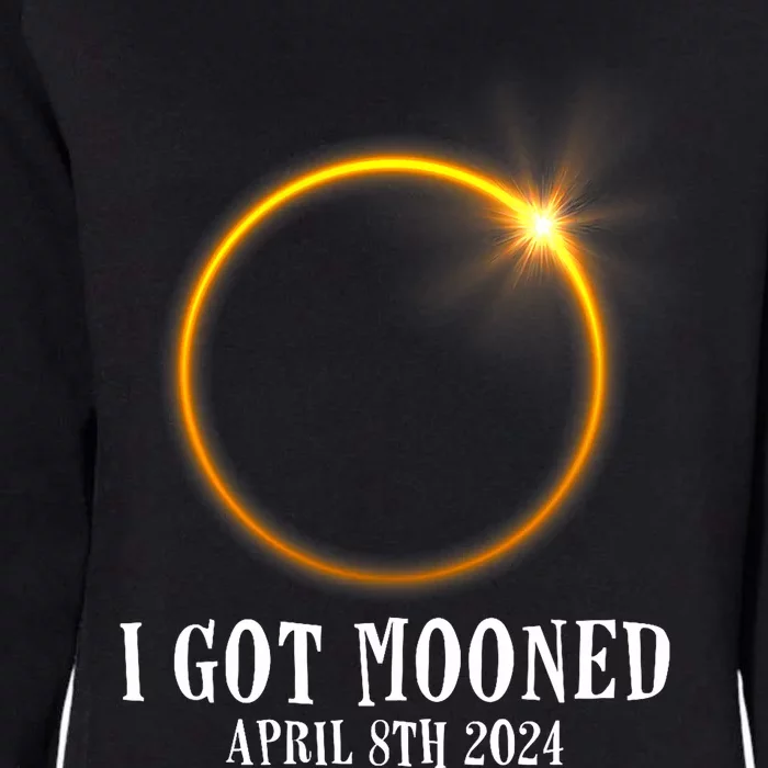 I Got Mooned 4.08.24 Total Solar Eclipse 2024 Womens California Wash Sweatshirt