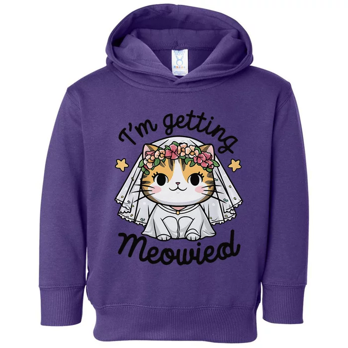 IM Getting Meowied Bridesmaid Bachelorette Party Kawaii Cat Toddler Hoodie