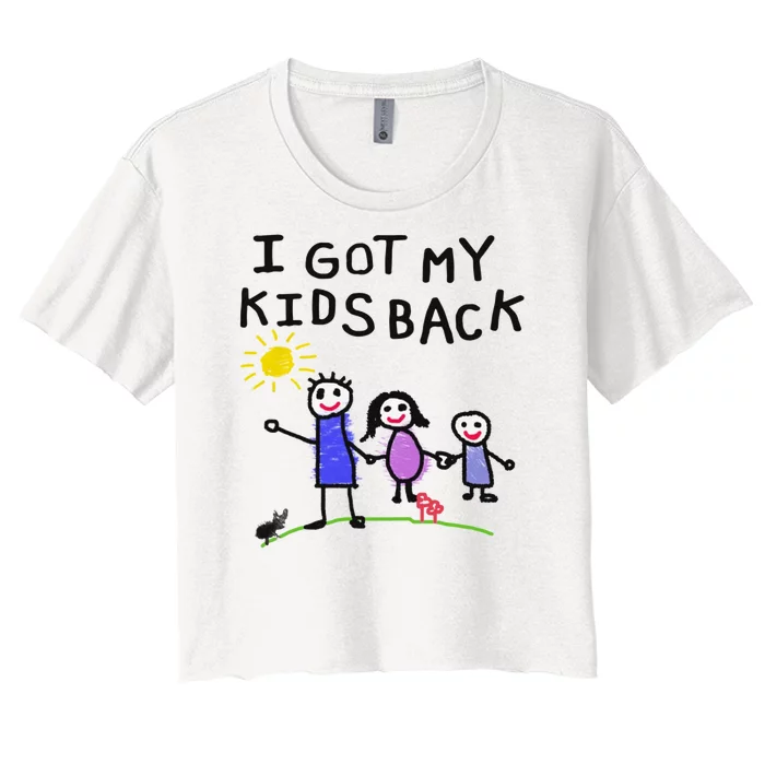 I Got My Kids Back That Go Hard Women's Crop Top Tee