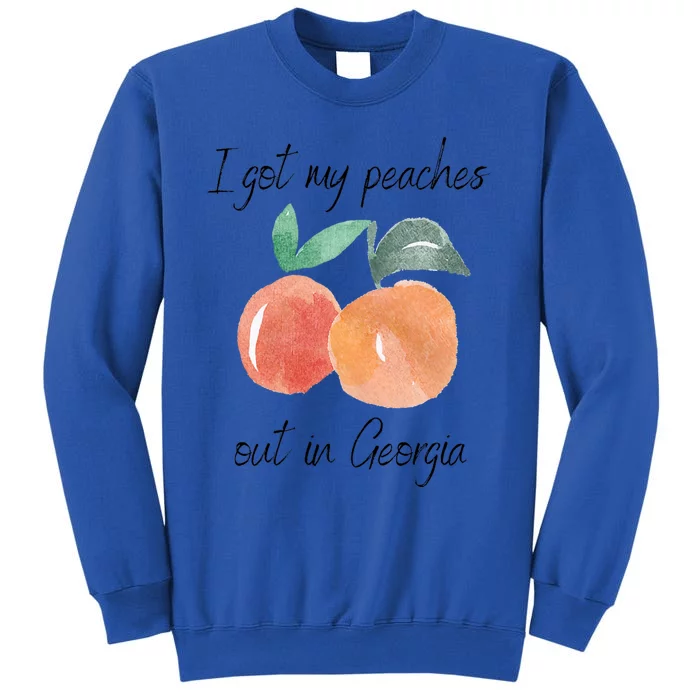 I Got My Peaches Out In Georgia Lyrics Song Funny Fruit Tall Sweatshirt