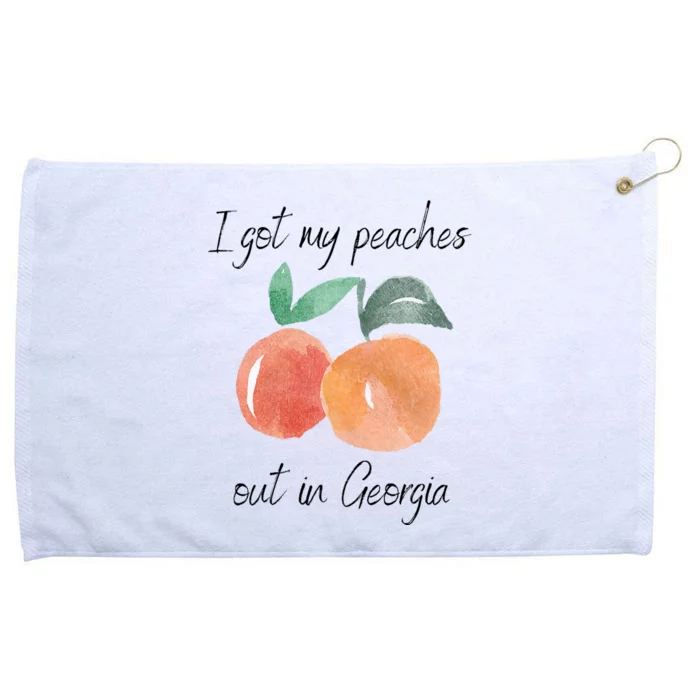 I Got My Peaches Out In Georgia Lyrics Song Funny Fruit Grommeted Golf Towel