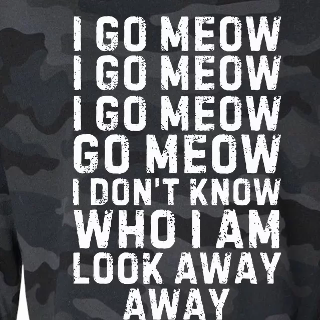 I Go Meow Funny Singing Cat Cropped Pullover Crew