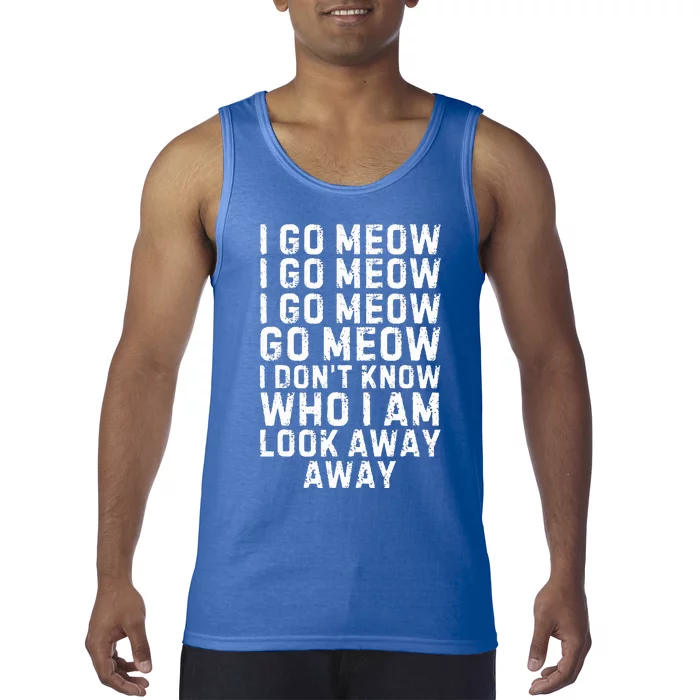 I Go Meow Funny Singing Cat Tank Top