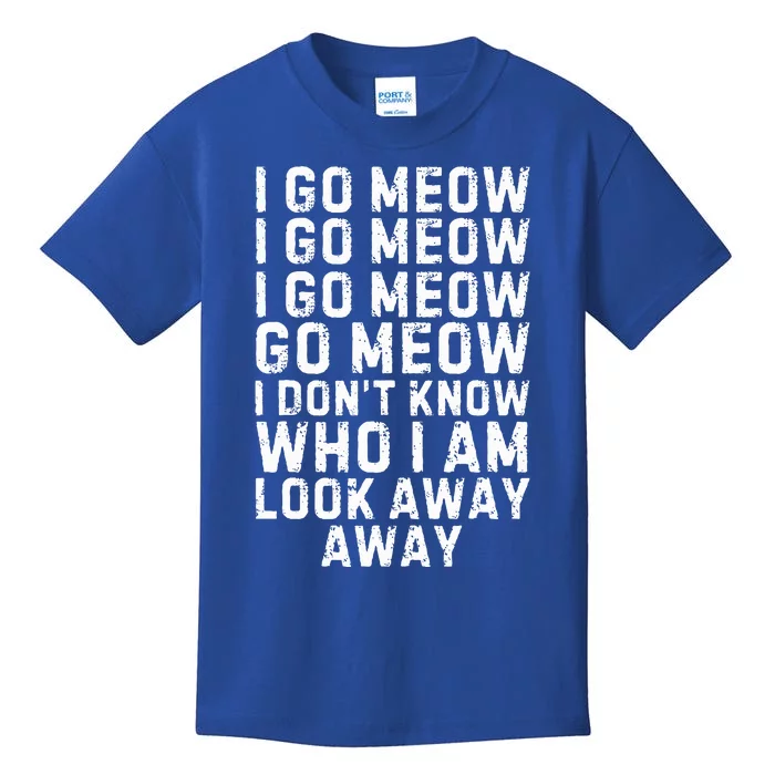 I Go Meow Funny Singing Cat Kids T-Shirt