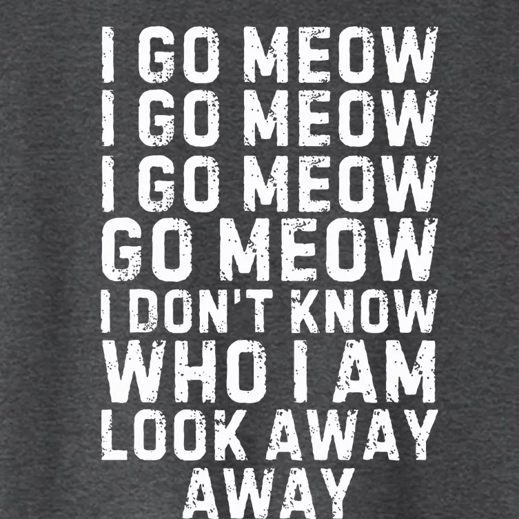 I Go Meow Funny Singing Cat Women's Crop Top Tee