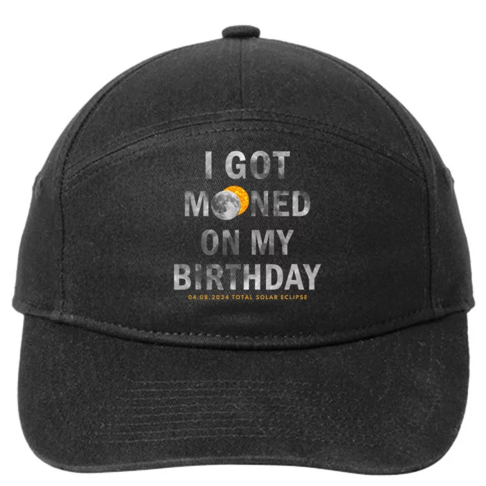 I Got Mooned On My Birthday 7-Panel Snapback Hat