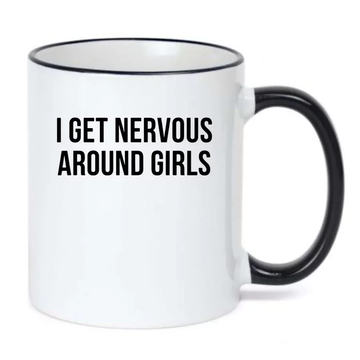 I Get Nervous Around Girl Black Color Changing Mug