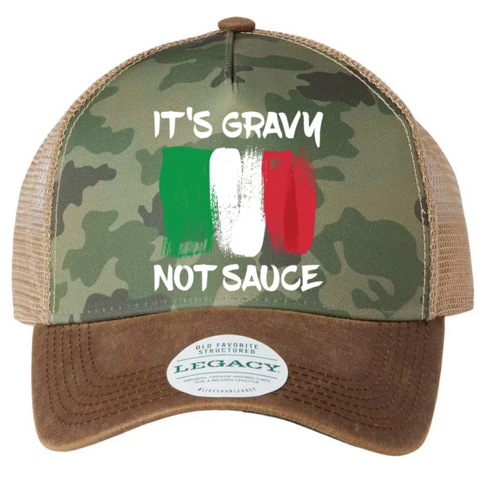 Its Gravy Not Sauce Ll Italian Food Lovers Great Gift Legacy Tie Dye Trucker Hat