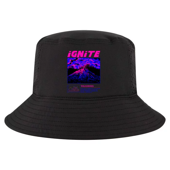 Ignite Volcano Illustration Cool Comfort Performance Bucket Hat