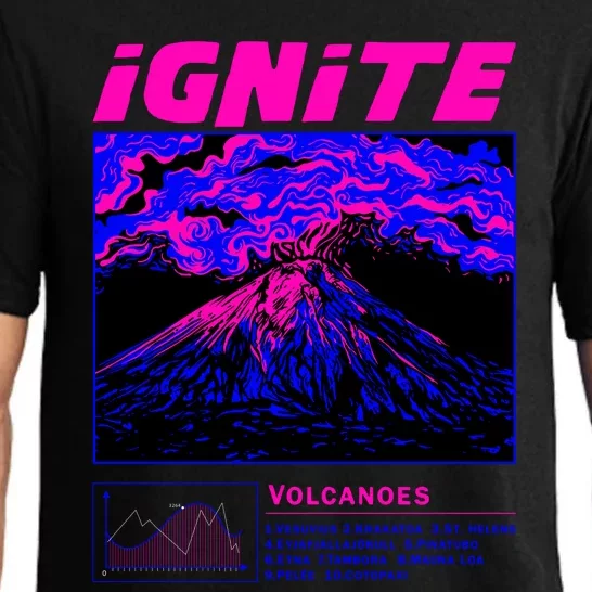 Ignite Volcano Illustration Pajama Set