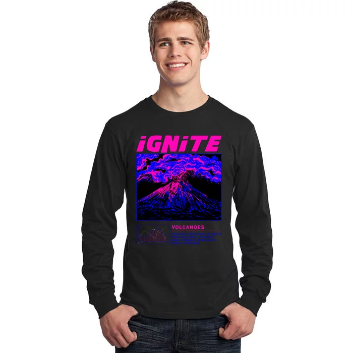 Ignite Volcano Illustration Tall Long Sleeve T-Shirt