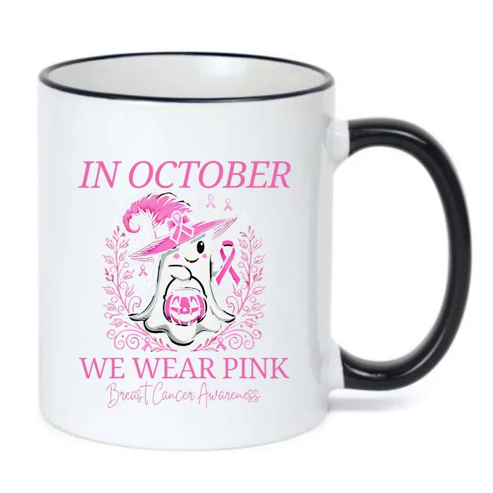 In Ghost October Breast Cancer Awareness Halloween Black Color Changing Mug