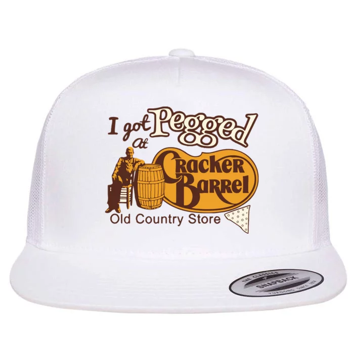 I Got Pegged At Cracker Barrel Old Country Store I Got Pegged At Cracker Flat Bill Trucker Hat