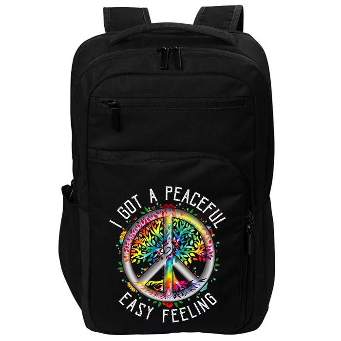 I Got Peaceful Easyfeeling Tie Dye Hippie 1960s Peaceful Impact Tech Backpack