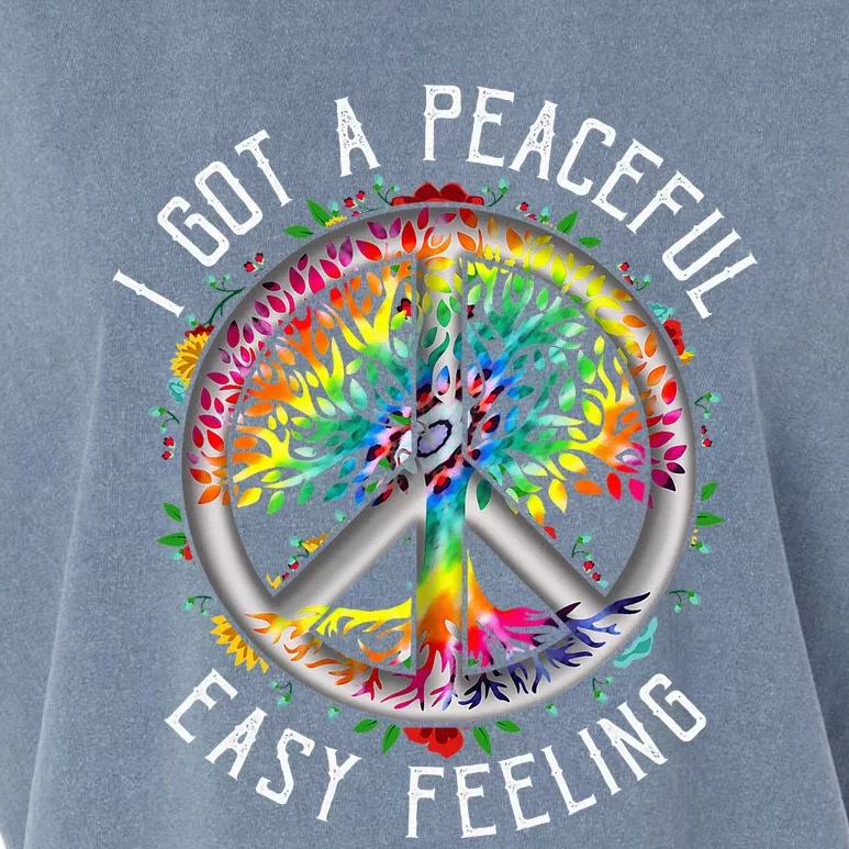 I Got Peaceful Easyfeeling Tie Dye Hippie 1960s Peaceful Garment-Dyed Women's Muscle Tee