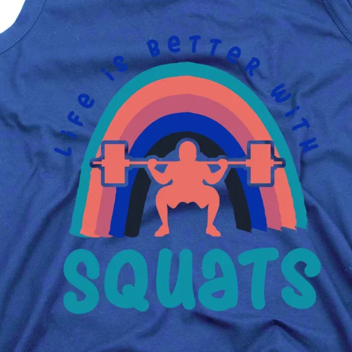 Ironic Gym Powerlifter Life With Squats Cool Gift Tank Top