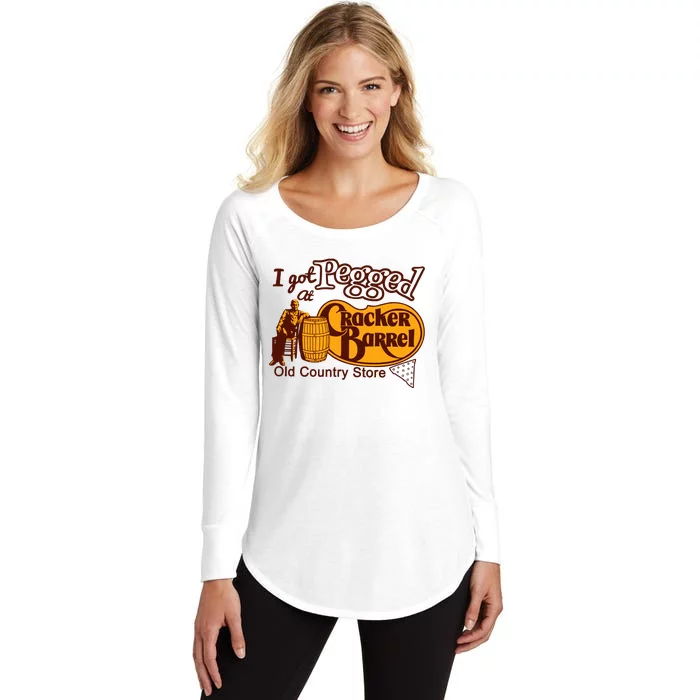 I Got Pegged At Cracker Barrel Old Country Store Women's Perfect Tri Tunic Long Sleeve Shirt