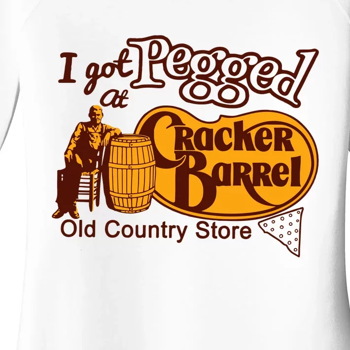 I Got Pegged At Cracker Barrel Old Country Store Women's Perfect Tri Tunic Long Sleeve Shirt