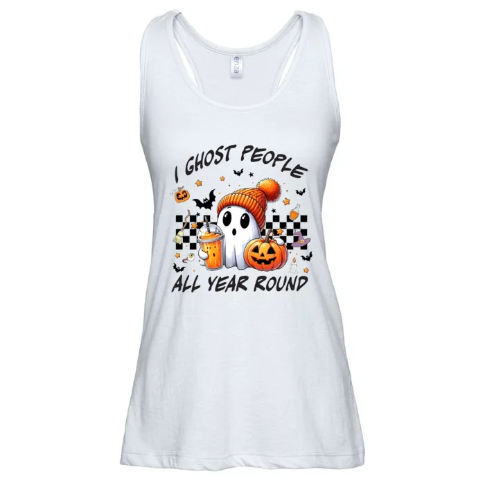 I Ghost People All Year Round Halloween Ladies Essential Flowy Tank