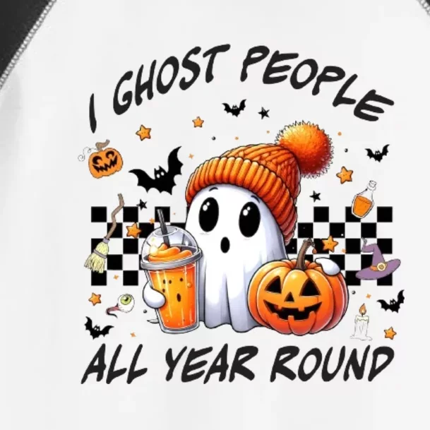 I Ghost People All Year Round Halloween Toddler Fine Jersey T-Shirt