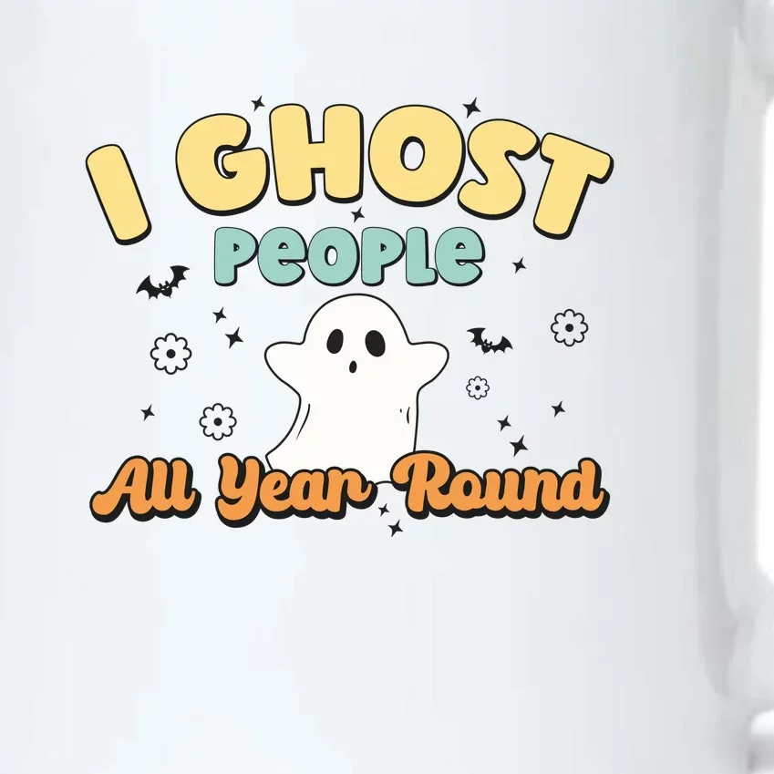 I Ghost People All Year Round Retro Halloween Ghost Costume Black Color Changing Mug