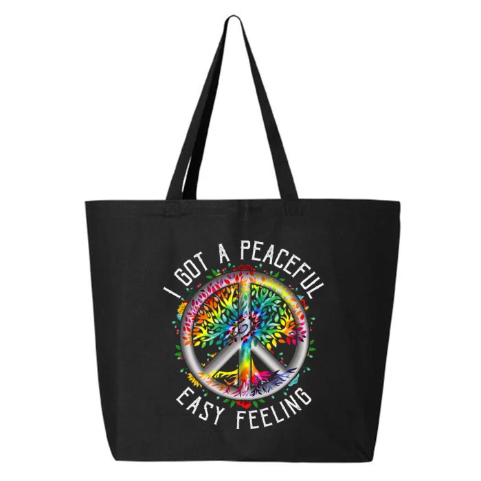 I Got Peaceful Easyfeeling Tie Dye Hippie 1960s Peaceful 25L Jumbo Tote