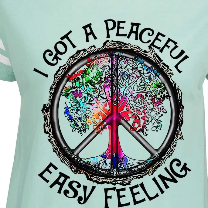 I Got Peaceful Easy Feeling Hippie Peaceful Enza Ladies Jersey Football T-Shirt