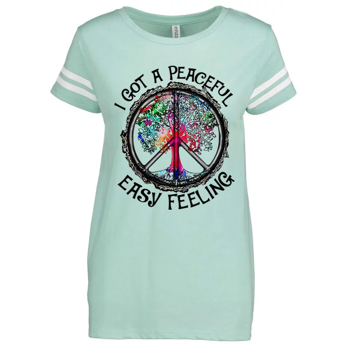 I Got Peaceful Easy Feeling Hippie Peaceful Enza Ladies Jersey Football T-Shirt