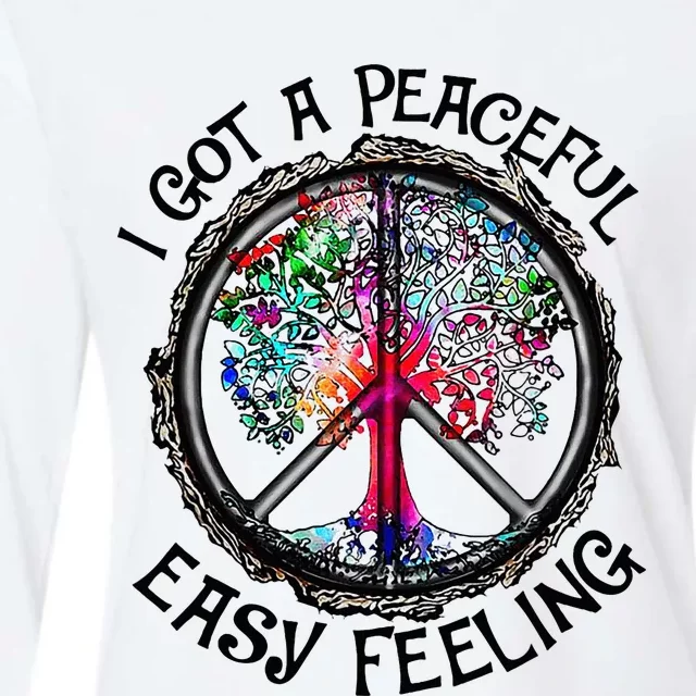 I Got Peaceful Easy Feeling Hippie Peaceful Womens Cotton Relaxed Long Sleeve T-Shirt