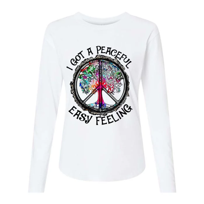 I Got Peaceful Easy Feeling Hippie Peaceful Womens Cotton Relaxed Long Sleeve T-Shirt