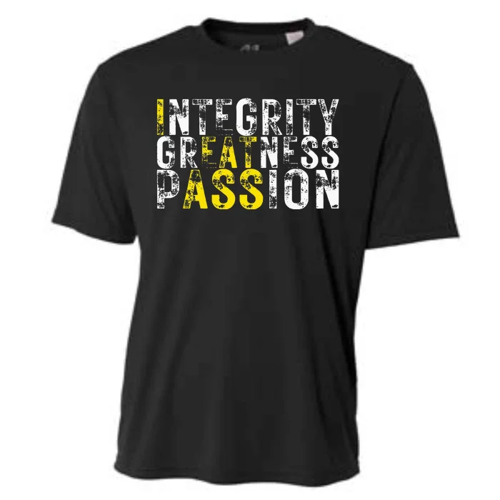 Integrity Greatness Passion Cooling Performance Crew T-Shirt