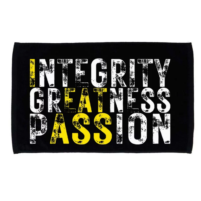 Integrity Greatness Passion Microfiber Hand Towel