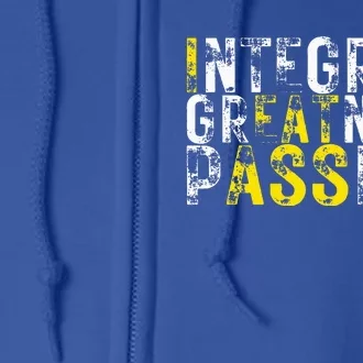 Integrity Greatness Passion Full Zip Hoodie