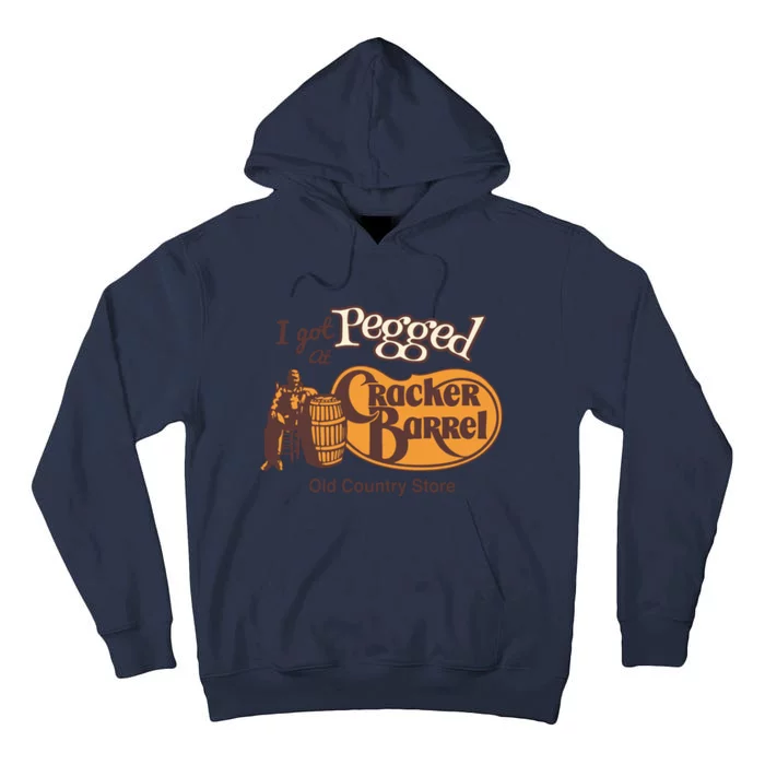 I Got Pegged At Cracker Barrel Old Country Tall Hoodie