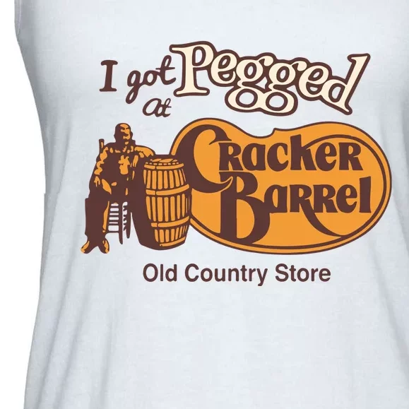 I Got Pegged At Cracker Barrel Old Country Ladies Essential Flowy Tank