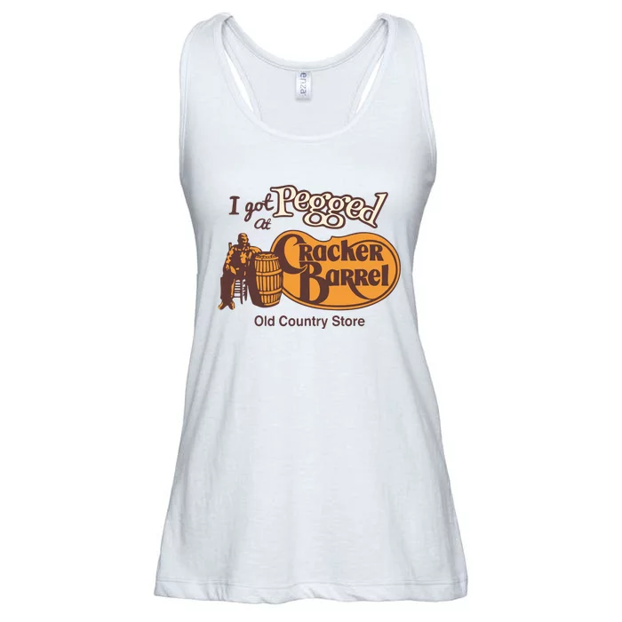 I Got Pegged At Cracker Barrel Old Country Ladies Essential Flowy Tank