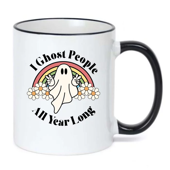 I Ghost People All Year Long Halloween Rainbow Black Color Changing Mug