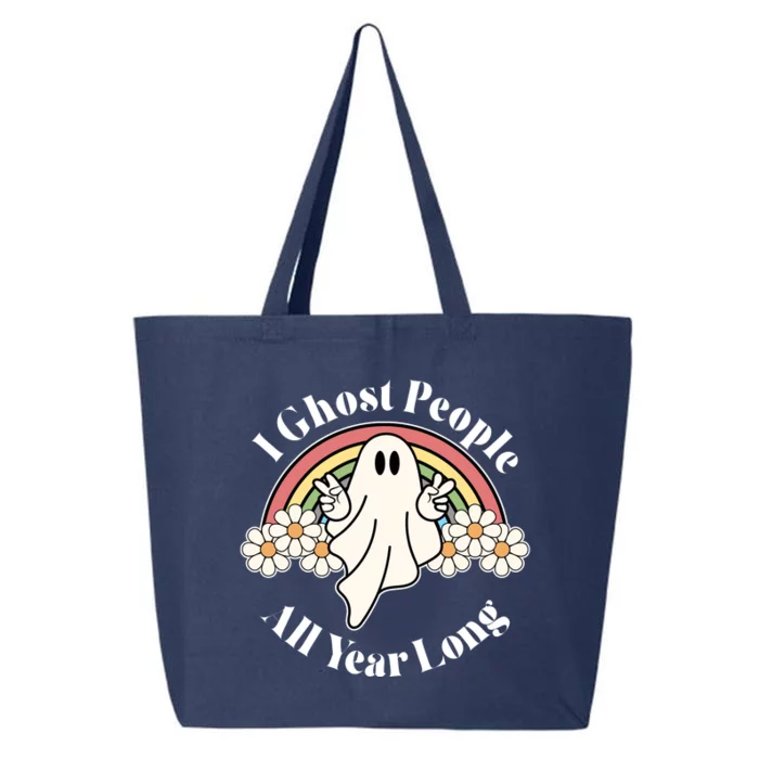 I Ghost People All Year Long Halloween Rainbow 25L Jumbo Tote