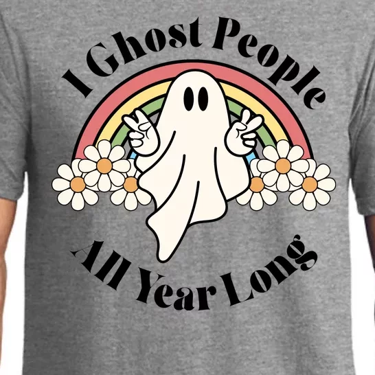 I Ghost People All Year Long Halloween Rainbow Pajama Set