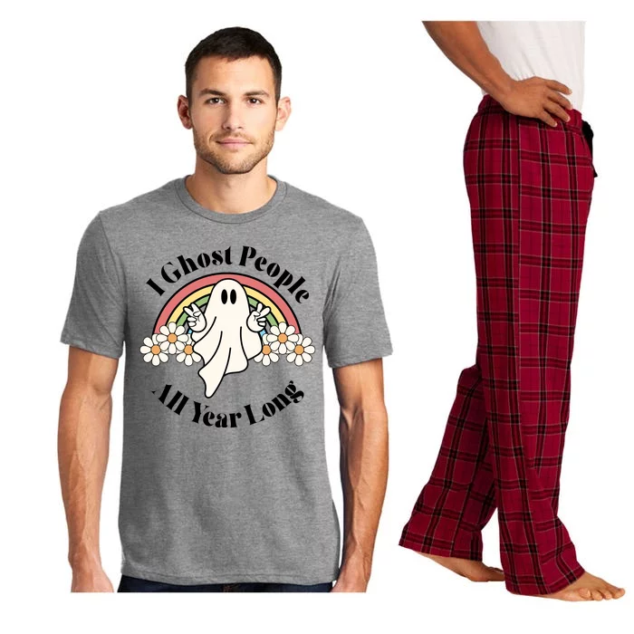 I Ghost People All Year Long Halloween Rainbow Pajama Set