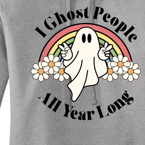 I Ghost People All Year Long Halloween Rainbow Women's Pullover Hoodie