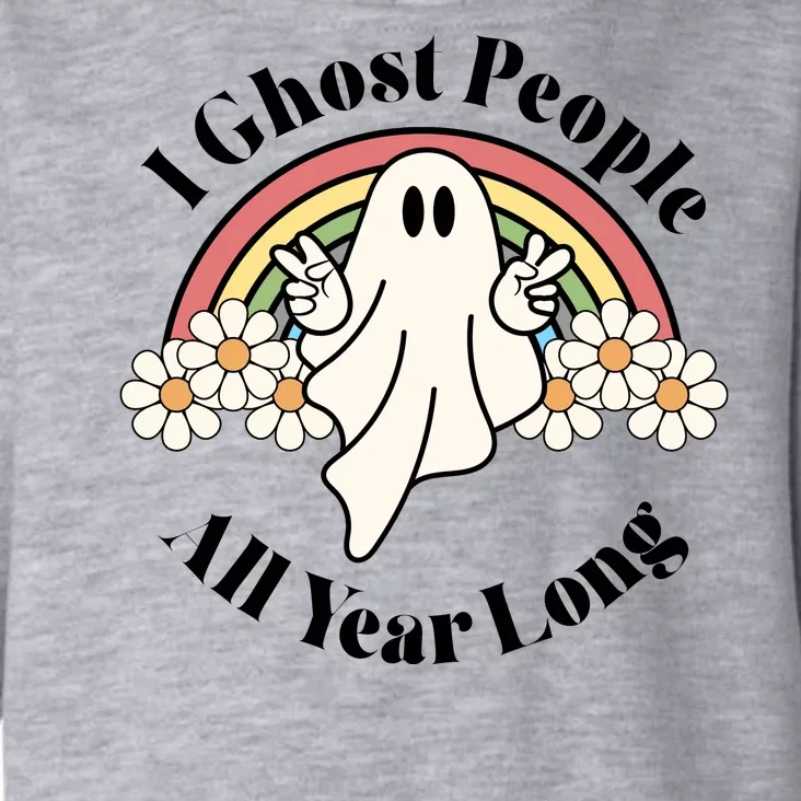 I Ghost People All Year Long Halloween Rainbow Toddler Hoodie